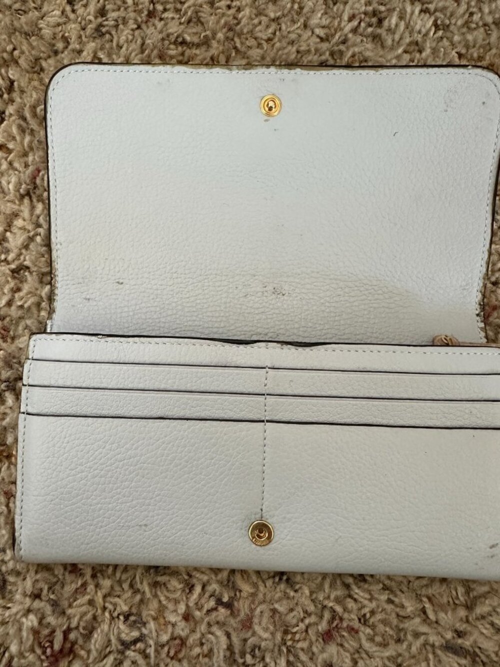 Chloé Small Leather Wallet With Tassel Detail Gold Hardware Light Gray Blue - Picture 5 of 16